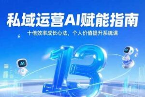 私域运营AI赋能指南，十倍效率成长心法，个人价值提升系统课