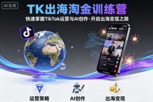 TK出海淘金训练营，助你快速掌握TikTok运营与AI创作，开启出海变现之路