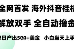 海外抖音无人直播，单日产出1.5k+，长期稳定，新手可玩，无脑操作【揭秘】