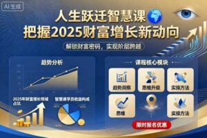 人生跃迁智慧课，把据2025财富增长新动向