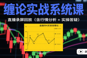 缠论实战系统课：直播录屏回放（含行情分析 + 实操答疑（更新10月）