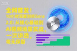 全网首发！10小时深度剖析Sora 2.0：从核心基础到AI视频场景实战，一次讲透，毫无保留
