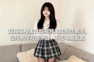 超真实AI美女短视频生成制作教学，在线制作方便快捷，不吃电脑配置，快速起号涨粉