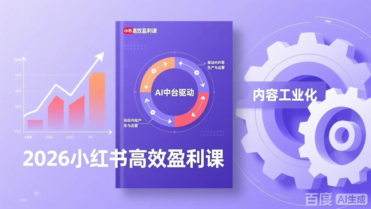 (17291期)2026小红书高效盈利课,流量双引擎+内容工业化+AI中台驱动,构建可复制的千万级营收模型