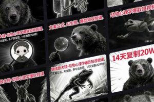 （17376期）情绪放大镜-动物心理学爆款短视频课，文案公式、AI生图、多平台变现，14天复制20W粉