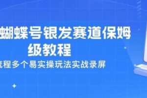 26年蝴蝶号银发赛道保姆级教程，全流程多个易实操玩法实战录屏