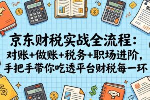 (17675期)京东财税实战全流程:对账+做账+税务+职场进阶,手把手带你吃透平台财税每一环
