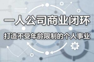 一人公司商业闭环,打造一份不受年龄限制的个人事业