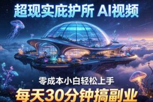 超现实庇护所AI视频项目拆解,零成本小白轻松上手,每天30分钟搞副业