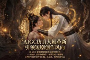 AIGC仿真人《合欢宗》短剧教学，用AIGC解锁缠绵爱恋的全新呈现方式，让跨时空故事创作零门槛、高品质，重构短剧生态