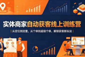 实体商家自动获客线上训练营｜从定位到流量，从个体到超级个体，解锁获客新玩法