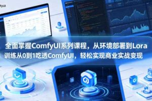 全面掌握ComfyUI系列课程，从环境部署到Lora训练从0到1吃透ComfyUI，轻松实现商业实战变现