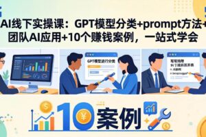 (18017期)AI线下实操课:GPT模型分类+prompt方法+团队AI应用+10个赚钱案例,一站式学会