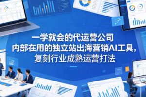 一学就会的代运营公司内部在用的独立站出海营销AI工具,复刻行业成熟运营打法