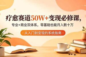 (18523期)疗愈赛道50W+变现必修课,专业+商业双体系,零基础也能月入数十万