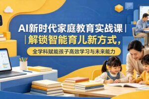 AI新时代家庭教育实战课｜解锁智能育儿新方式，全学科赋能孩子高效学习与未来能力